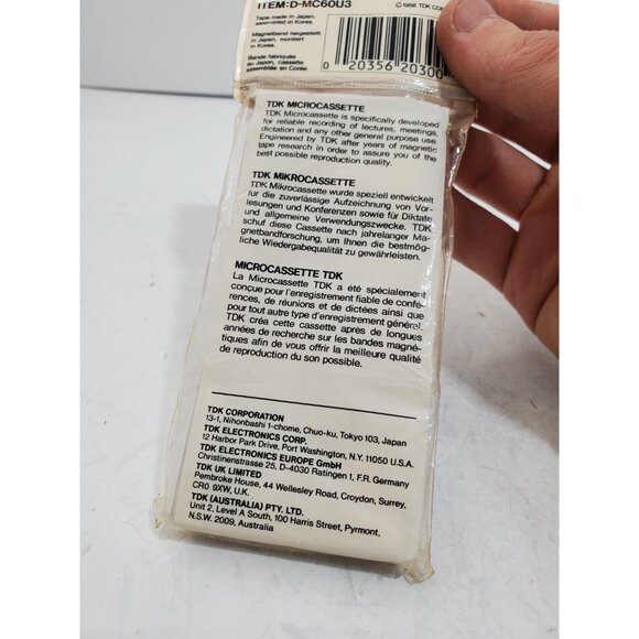 Vintage mini cassettes TDK MC60 3pcs NEW. Dictaphone Mini Cassette - Picture 5 of 10